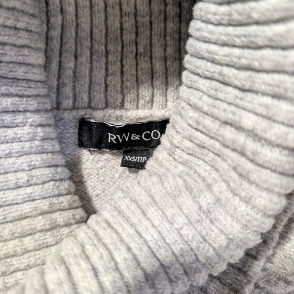 RW&CO turtleneck sweater dress sleeveless grey size XXS - Picture 8 of 16